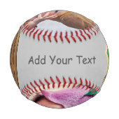 野球パーソナライズされたこうもりホームベースカスタムの写真、 野球ボール (裏面)
