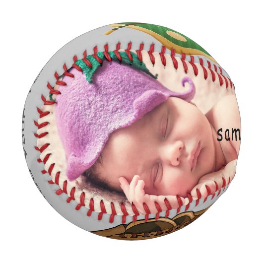 野球パーソナライズされたこうもりホームベースカスタムの写真、 野球ボール (正面左)