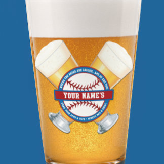 野球パーソナライズされたとビール タンブラーグラス