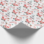 野球パーソナライズされたのクリスマスプレゼント ラッピングペーパー (角)