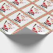 野球パーソナライズされたのクリスマスプレゼント ラッピングペーパー (角)