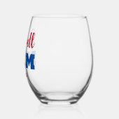 野球パーソナライズされたのママ名 ステムなしワイングラス (左)