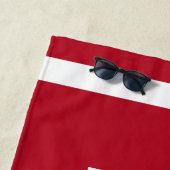 野球パーソナライズされたのママ名 ビーチタオル (インサイチュ)