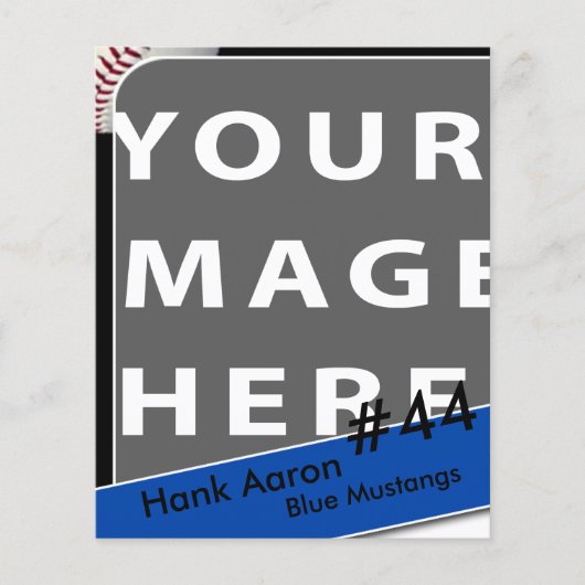 野球パーソナライズされたの写真カード チラシ (正面)