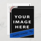 野球パーソナライズされたの写真カード ポストカード (正面/裏面)