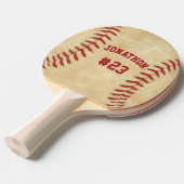 野球パーソナライズされたの名前と番号 卓球ラケット (正面アングル)