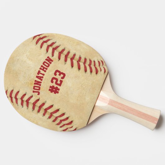 野球パーソナライズされたの名前と番号 卓球ラケット (横)