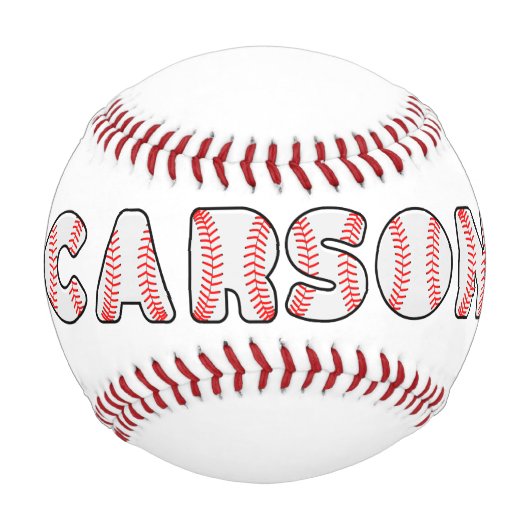 野球パーソナライズされたの文字名 野球ボール (正面)