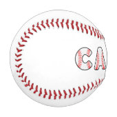 野球パーソナライズされたの文字名 野球ボール (正面左)