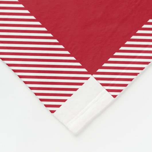 野球パーソナライズされたの母の名前レッドギンガムプレイド フリースブランケット (角)