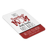 野球パーソナライズされたの母 マグネット (右側)