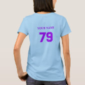 野球パーソナライズされたの母 Tシャツ (裏面)