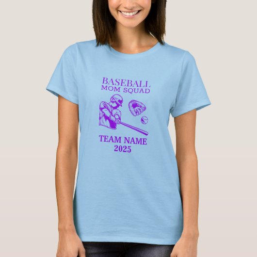 野球パーソナライズされたの母 Tシャツ (正面)