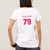 野球パーソナライズされたの母 Tシャツ (裏面)