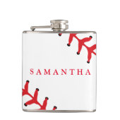 野球パーソナライズされたをテーマにしたフラスコ フラスク (正面)