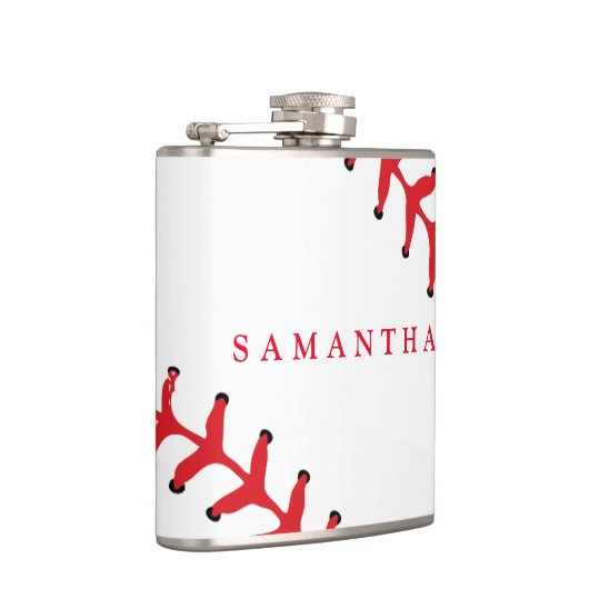 野球パーソナライズされたをテーマにしたフラスコ フラスク (右)