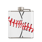 野球パーソナライズされたをテーマにしたフラスコ フラスク (裏面)