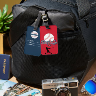 野球パーソナライズされたをテーマにした荷札 ラゲッジタグ