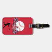 野球パーソナライズされたをテーマにした荷札 ラゲッジタグ (正面横)