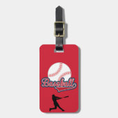 野球パーソナライズされたをテーマにした荷札 ラゲッジタグ (正面縦)