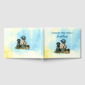 野球パーソナライズされたをテーマにした赤ちゃんシャワー ゲストブック (全面)