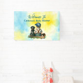 野球パーソナライズされたをテーマにした赤ちゃんシャワー 横断幕 (インサイチュ)