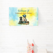 野球パーソナライズされたをテーマにした赤ちゃんシャワー 横断幕 (インサイチュ)