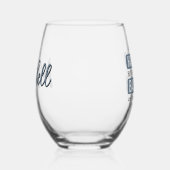 野球パーソナライズされたを見ることが幸せおもしろい ステムなしワイングラス (右)