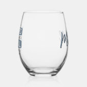 野球パーソナライズされたを見ることが幸せおもしろい ステムなしワイングラス (左)