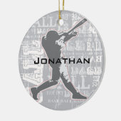 野球パーソナライズされたオーナメント セラミックオーナメント (左)