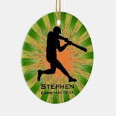 野球パーソナライズされたオーナメント セラミックオーナメント (右)