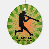 野球パーソナライズされたオーナメント セラミックオーナメント (左)