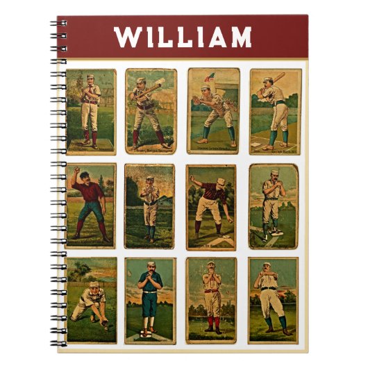 野球パーソナライズされたギフト ノートブック (正面)