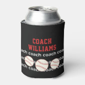 野球パーソナライズされたコーチクーラーボックス 缶クーラー (缶正面)