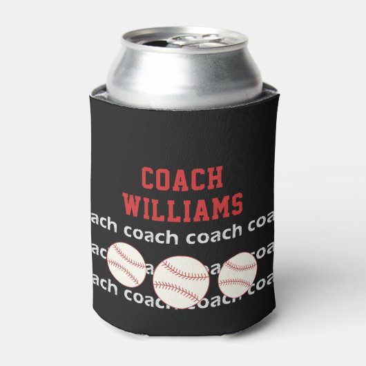 野球パーソナライズされたコーチクーラーボックス 缶クーラー (缶正面)