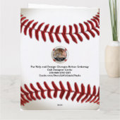 野球パーソナライズされたコーチ・カード、 カード (裏面)