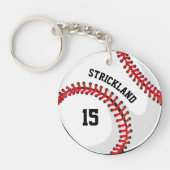 野球パーソナライズされたスポーツファン キーホルダー (正面)