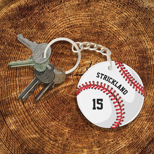 野球パーソナライズされたスポーツファン キーホルダー