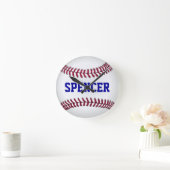 野球パーソナライズされたスポーツ ラウンド壁時計 (ホーム)