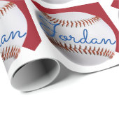 野球パーソナライズされたスポーツ ラッピングペーパー (ロールコーナー)