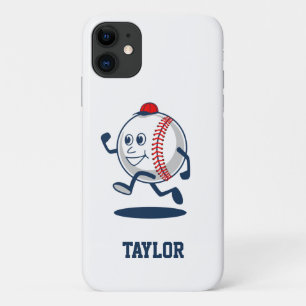 野球パーソナライズされたソフトボールかわいい漫画の名前C iPhone 11 ケース