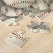 野球パーソナライズされたソフトボール少年少女 ジグソーパズル (側面)