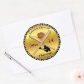 野球パーソナライズされたチャンピオンズリーグデザイン ラウンドシール (封筒)