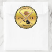 野球パーソナライズされたチャンピオンズリーグデザイン ラウンドシール (バッグ)