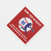 野球パーソナライズされたナプキンスの色を変える スタンダードランチョンナプキン (角)