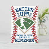 野球パーソナライズされたバースデーパーティ招待状 招待状 (スタンド正面)