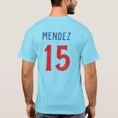 野球パーソナライズされたパパデザイン Tシャツ (裏面)