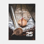 野球パーソナライズされたフリースブランケット素晴らしカスタム フリースブランケット (正面)