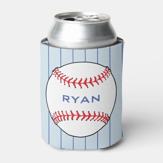 野球パーソナライズされたボール子供の誕生日パーティー 缶クーラー (缶正面)