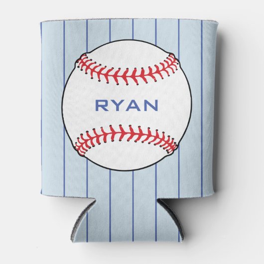 野球パーソナライズされたボール子供の誕生日パーティー 缶クーラー (正面)